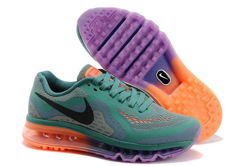 Womens Nike Air Max 2014 Purple Green Black Orange Low Price